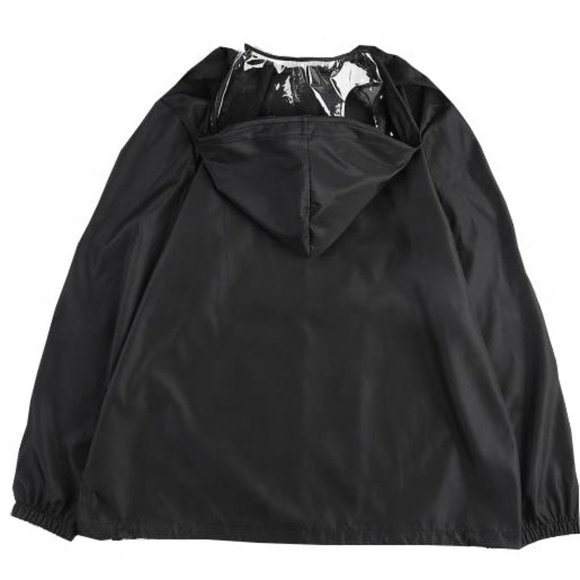 Black Detachable Face Shield Protective Jacket Hat Washable Anti Spit U.S -XS - Picture 5 of 7